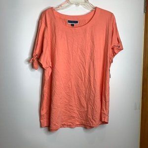 NWT Karen Scott Peach Top Stretch 1X PLUS SIZE